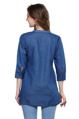 Denim Solid Kurti