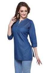 Denim Solid Kurti