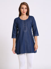 Denim Solid Kurti