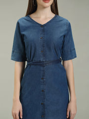 Denim One piece botom Spray wash HSL with belt