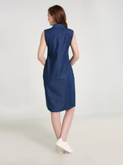 Denim Embroidered Kurti