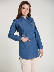 Denim Butta Embroidered Shirt