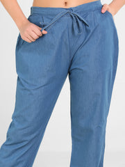 Denim Solid Pant
