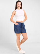 Denim Solid Shorts