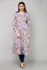 Multicolor Georgette Printed Dress