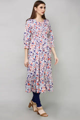 Multicolor Georgette Printed Dress