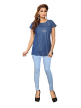 Blue Denim Straight Kurti