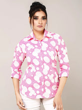 Pink Cotton Printed Shirt
