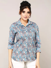 Multi color Cotton Straight Shirt