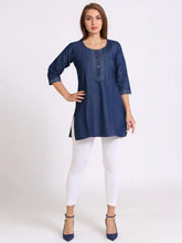 Blue Denim Straight Kurti