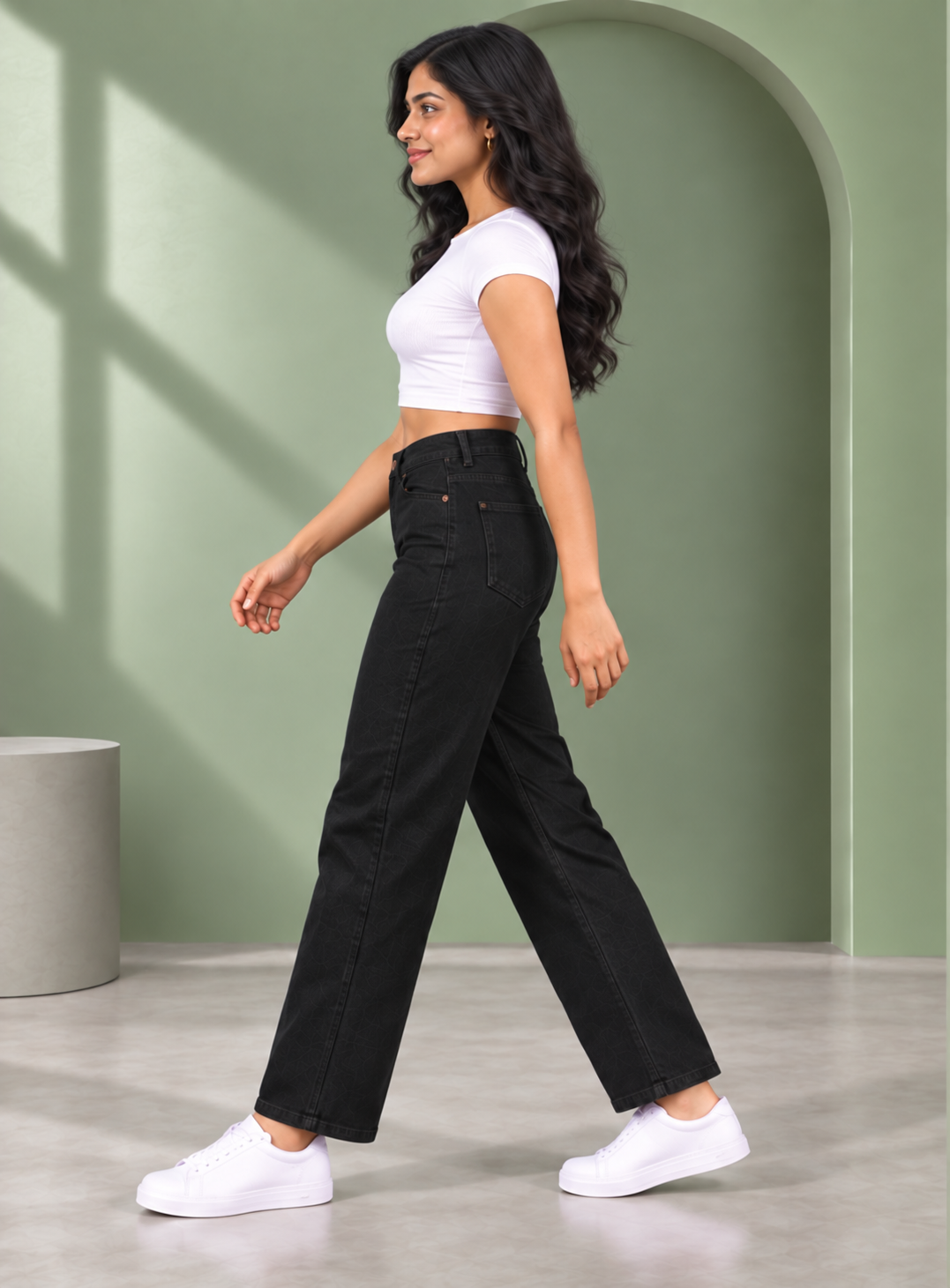 Black Stretchable Denim Jeans - Havva Fashion - Image 4