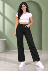 Black Stretchable Denim Jeans - Havva Fashion - Image 1