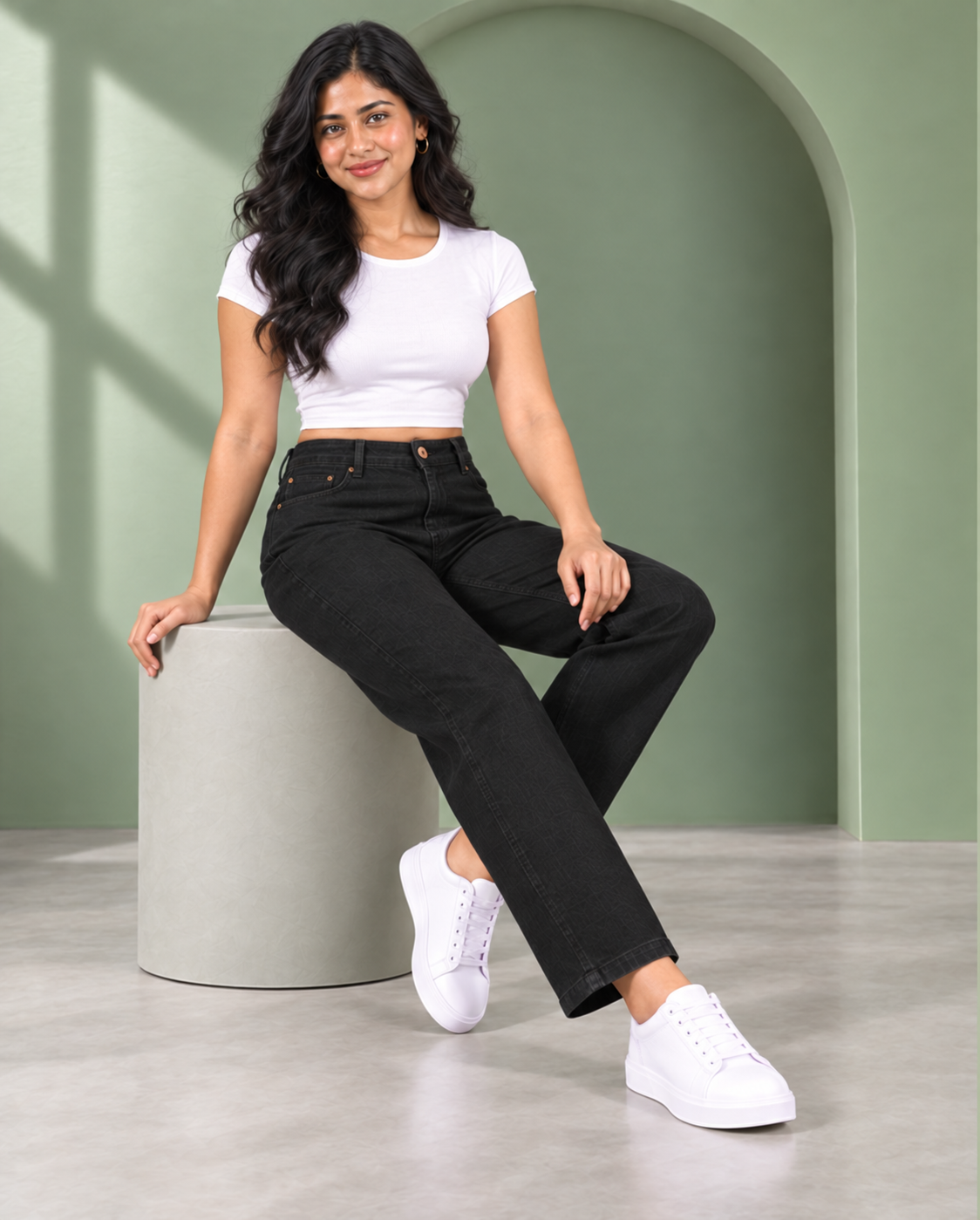 Black Stretchable Denim Jeans - Havva Fashion - Image 2