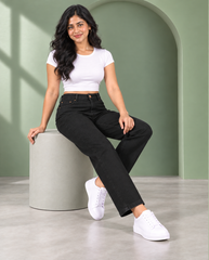 Black Stretchable Denim Jeans - Havva Fashion - Image 2