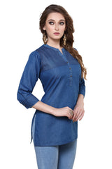 Denim Solid Kurti
