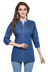 Denim Solid Kurti