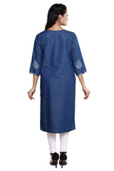 Denim Printed Kurta