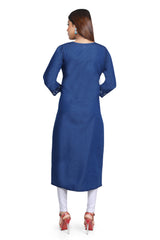 Denim Embroidered Kurti