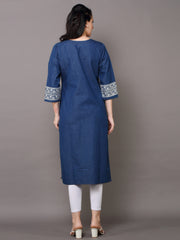 Denim Printed kurta