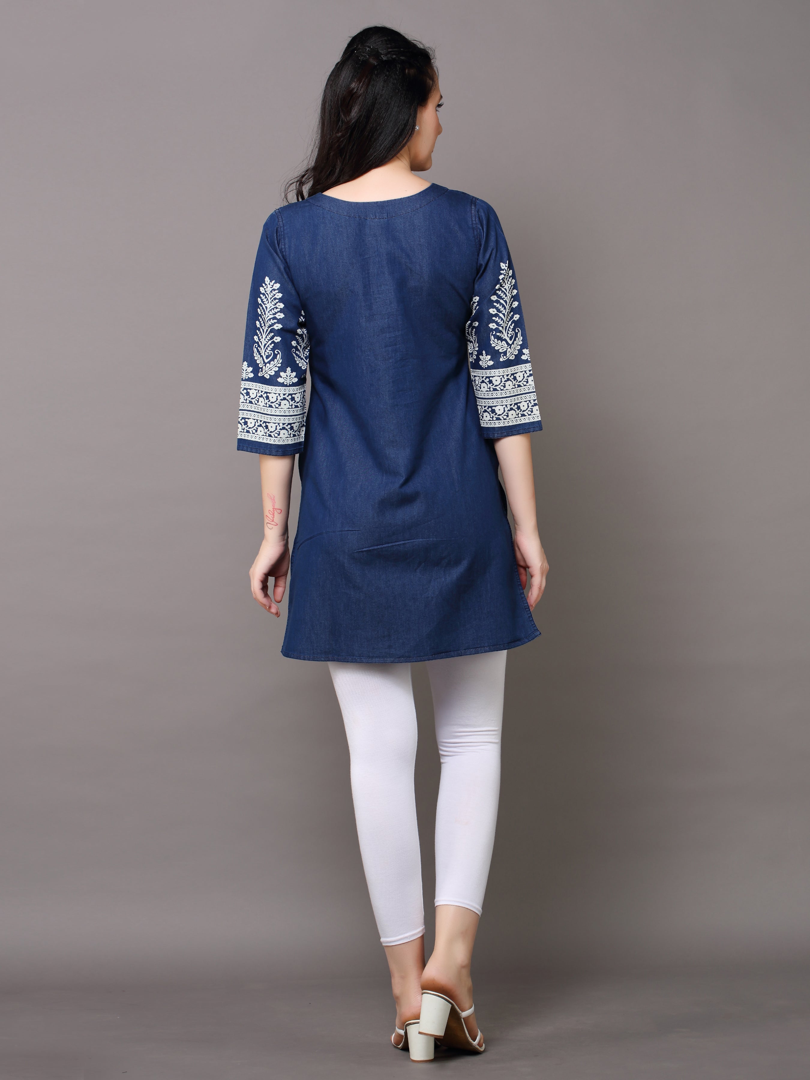 Denim Printed Kurti