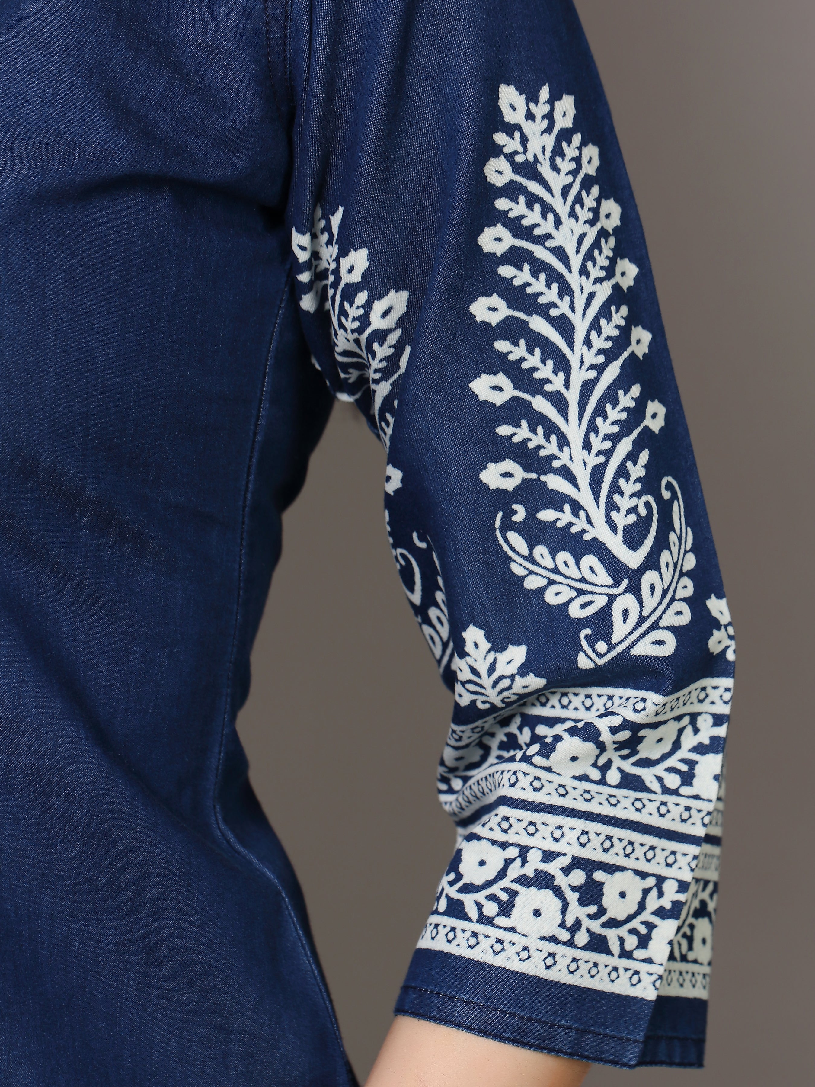 Denim Printed Kurti