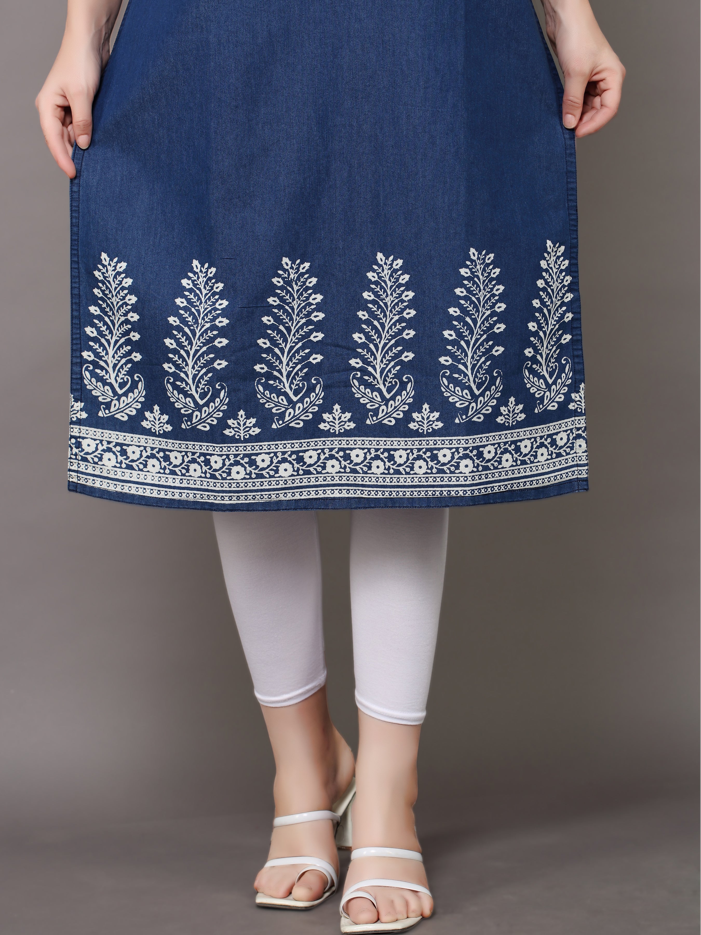 Denim Printed Kurti