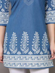 Denim Printed Kurti