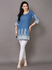 Denim Printed Kurti