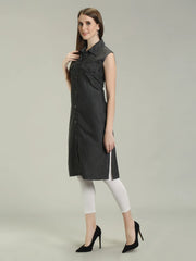 Denim Solid Kurta