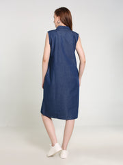 Denim Embroidered Dress