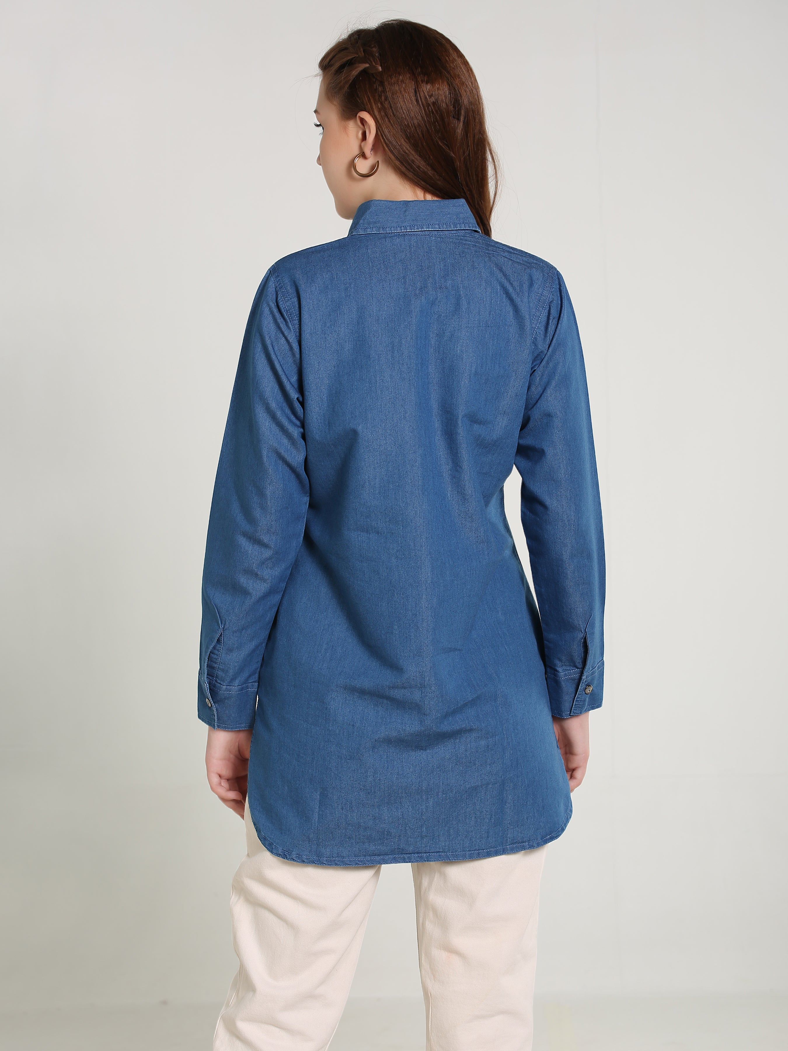 Denim Butta Embroidered Shirt