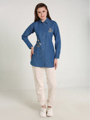 Denim Butta Embroidered Shirt