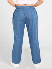 Denim Solid Pant