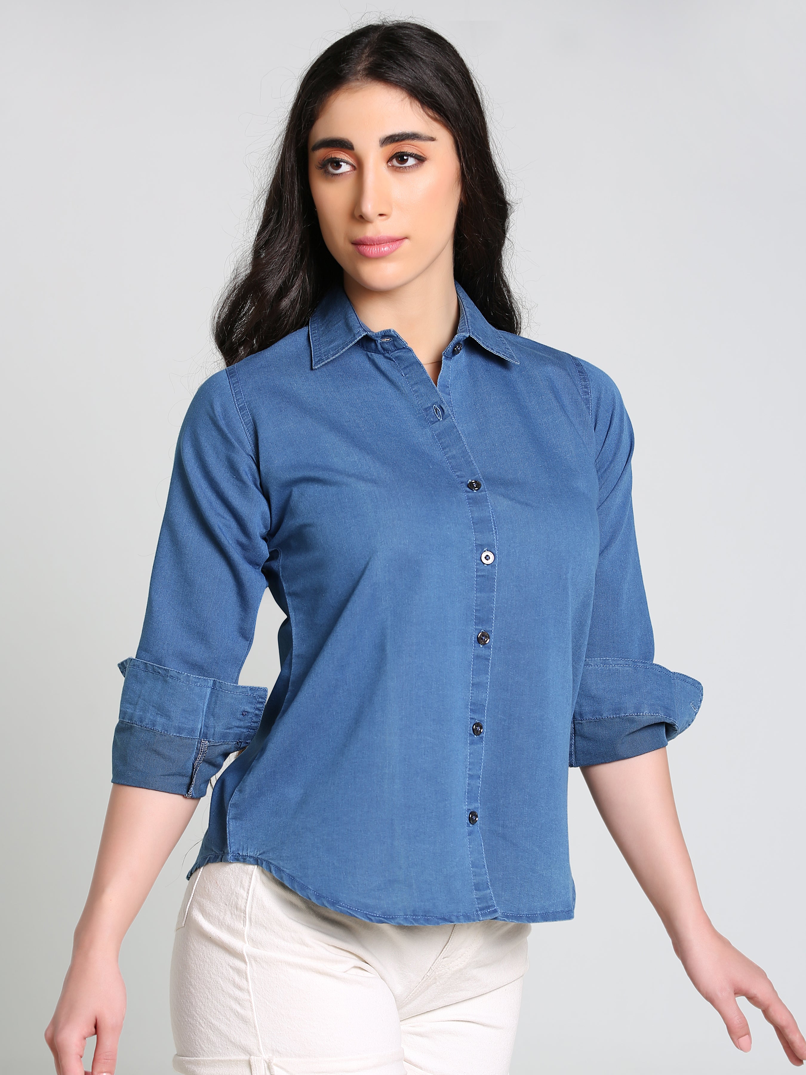 Denim Solid Shirt