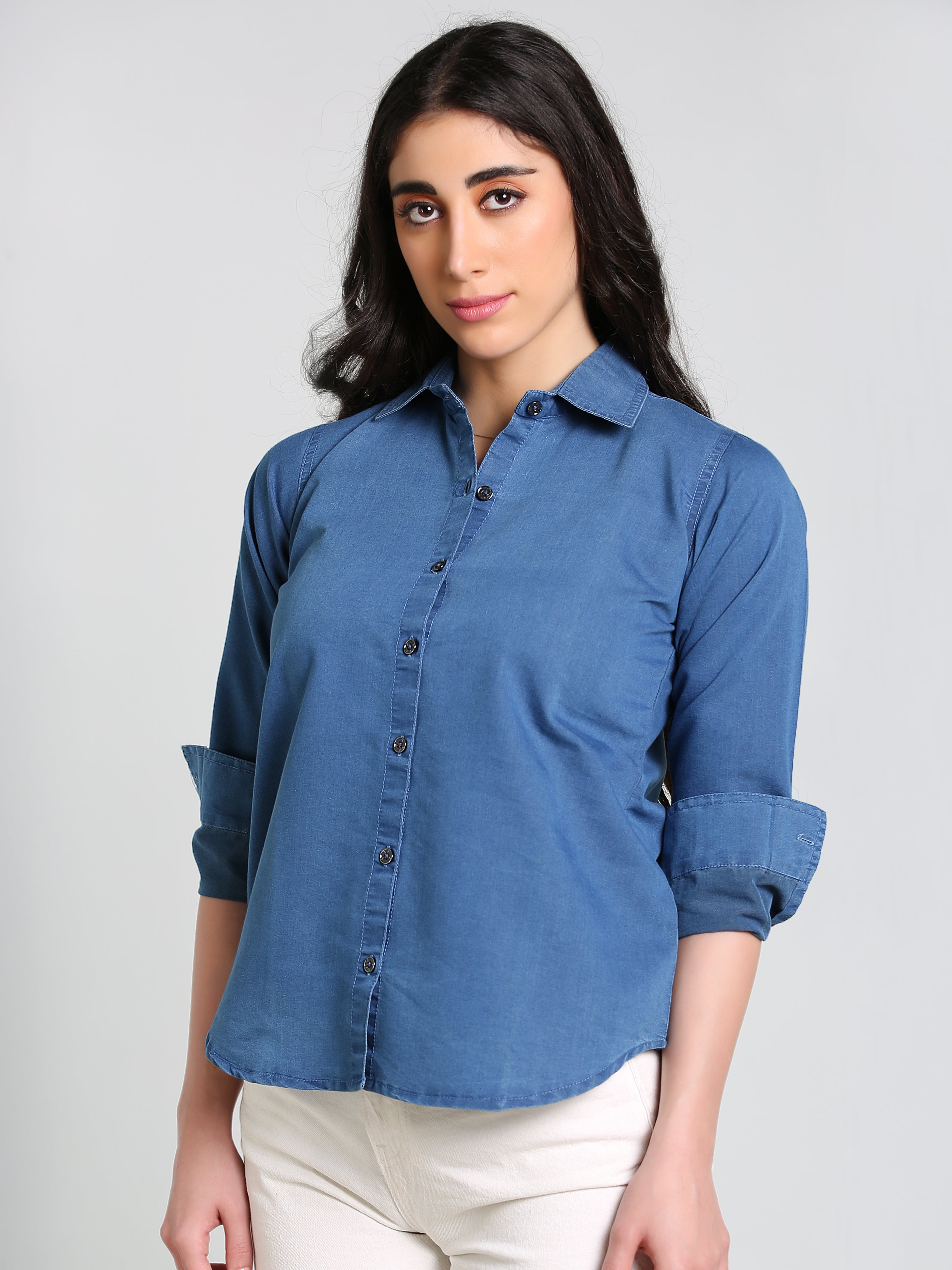 Denim Solid Shirt