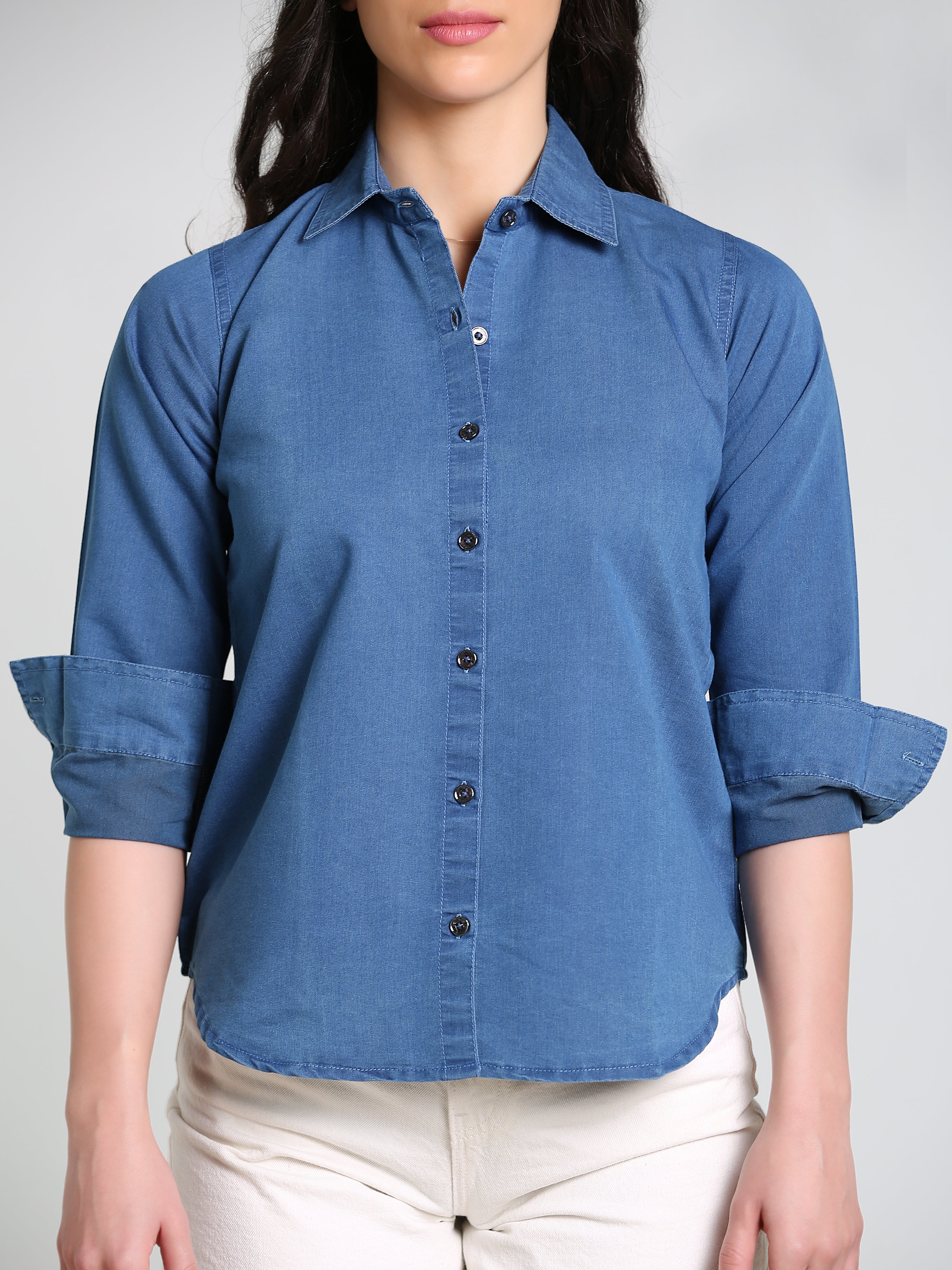 Denim Solid Shirt