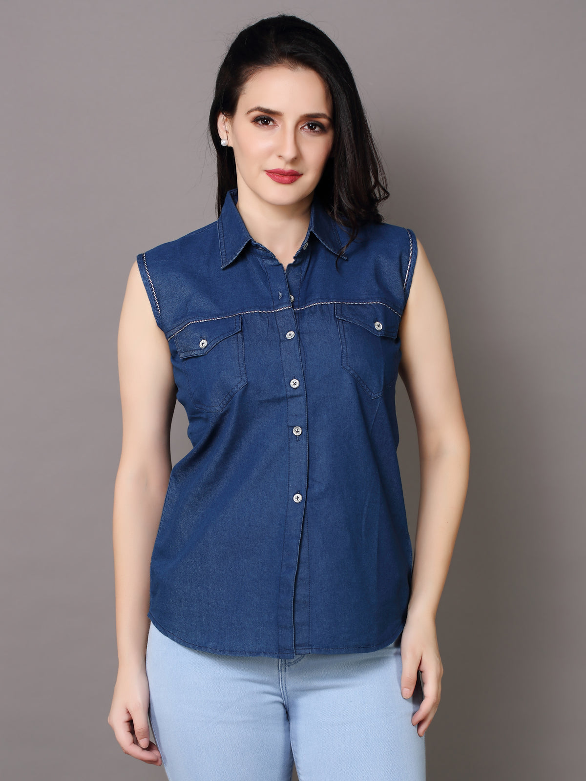 Denim Solid Shirt