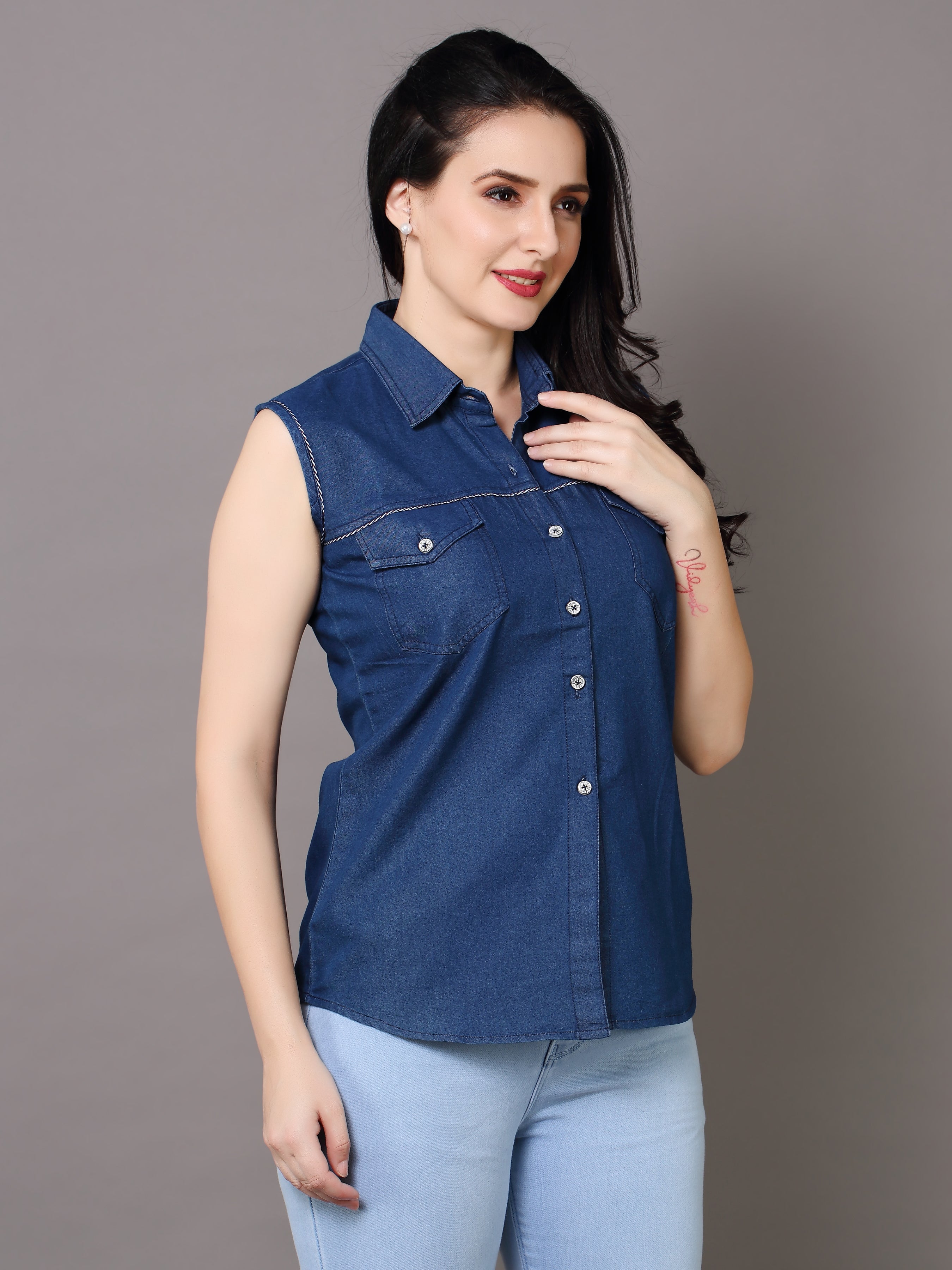 Denim Solid Shirt