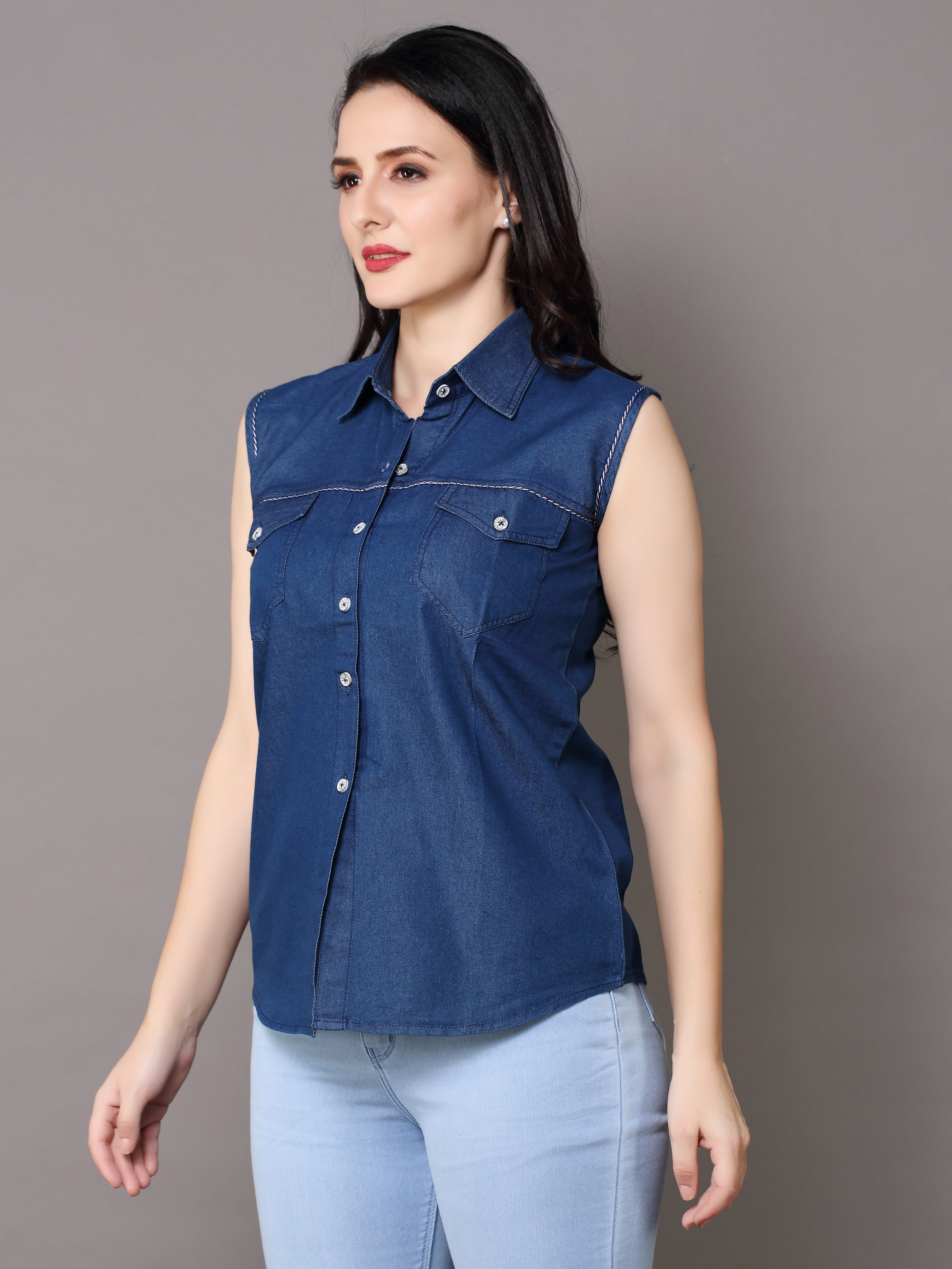 Denim Solid Shirt