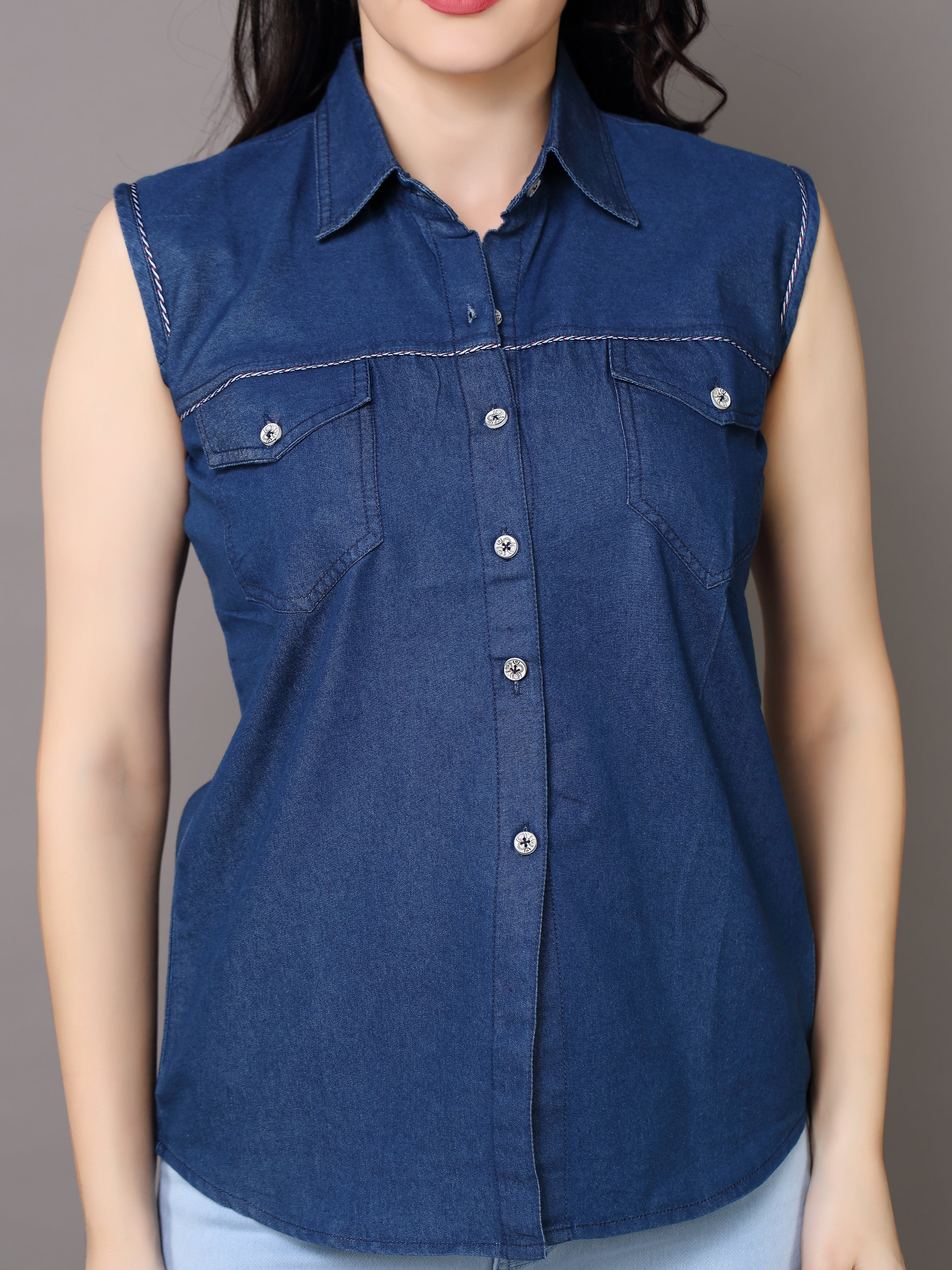 Denim Solid Shirt