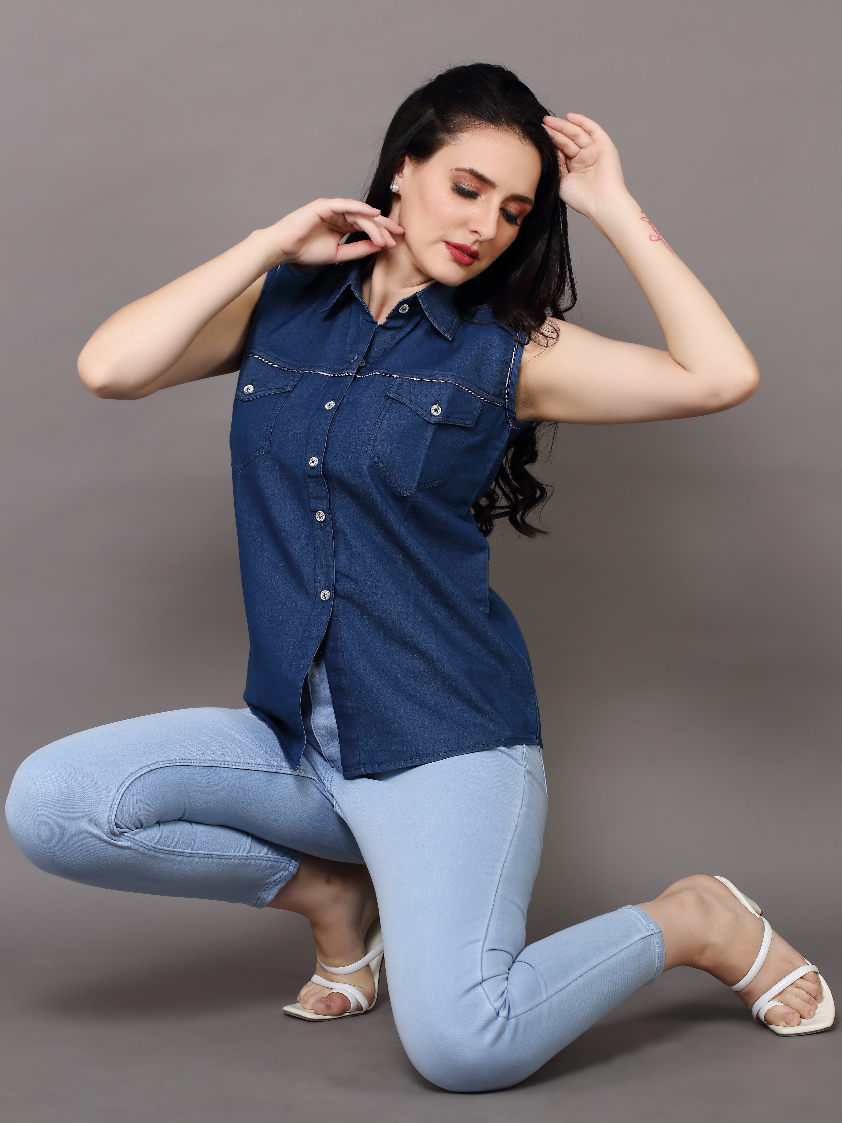 Denim Solid Shirt