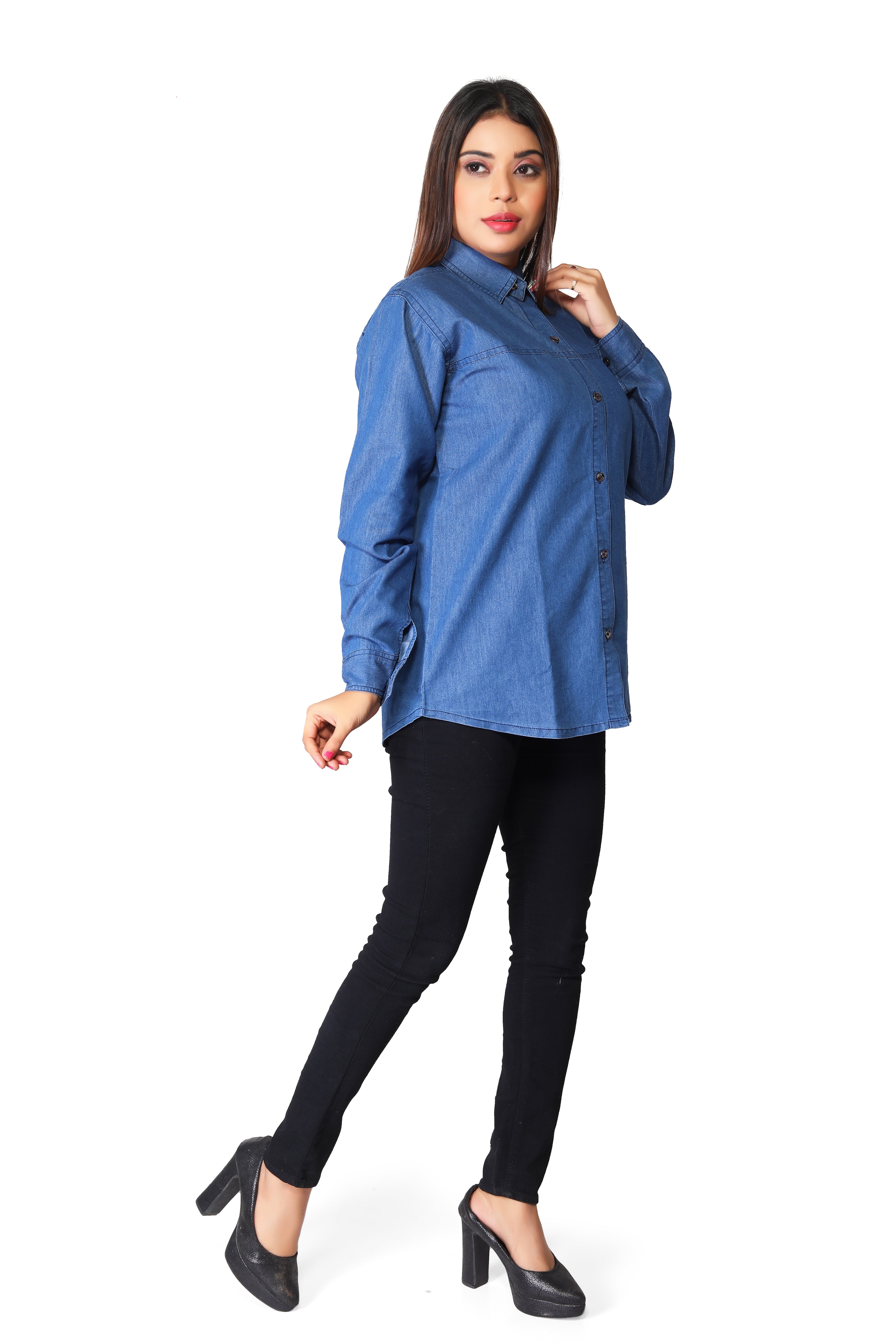 Denim Solid Shirt