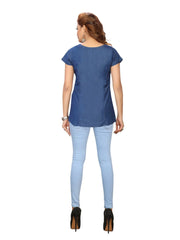 Blue Denim Straight Kurti