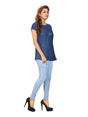 Blue Denim Straight Kurti
