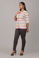 Multicolor Handloom Cotton Printed Kurti